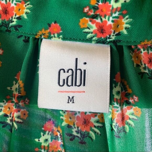 Cabi Green Stevie Floral Bouquet Tunic Blouse #3252 Size M - Picture 5 of 7